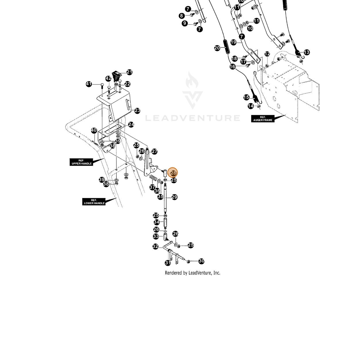 ECHO part 14313841 — IPL diagram snippet (6x zoom, amber highlight)