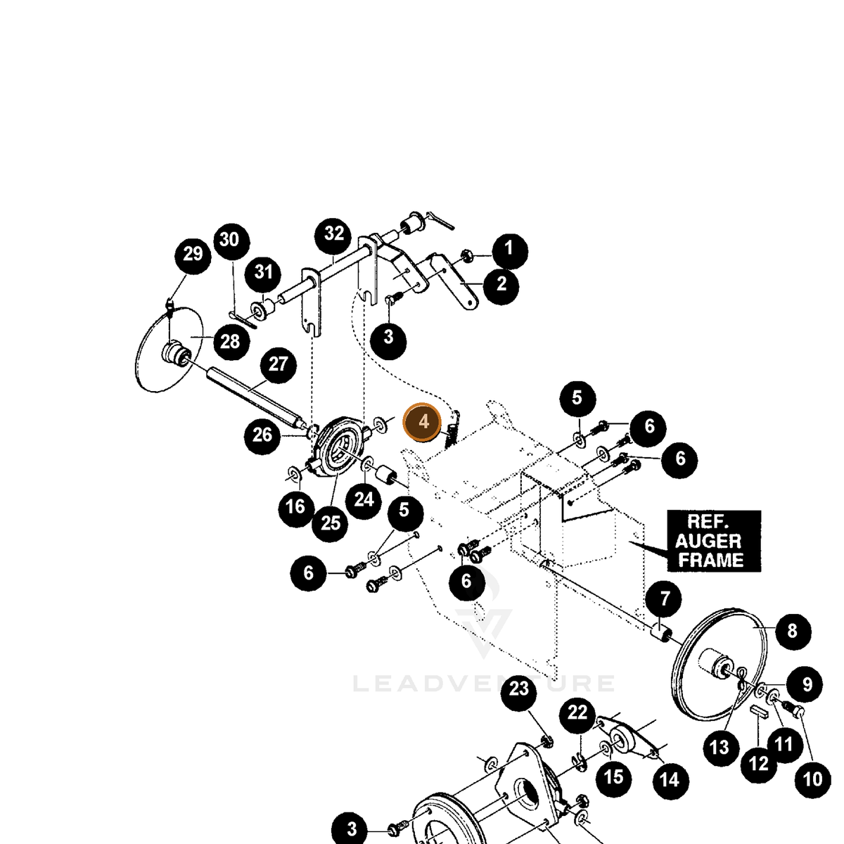 ECHO part 14313919 — IPL diagram snippet (6x zoom, amber highlight)