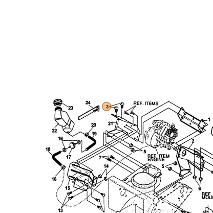 ECHO part 14318139 — IPL diagram snippet (6x zoom, amber highlight)