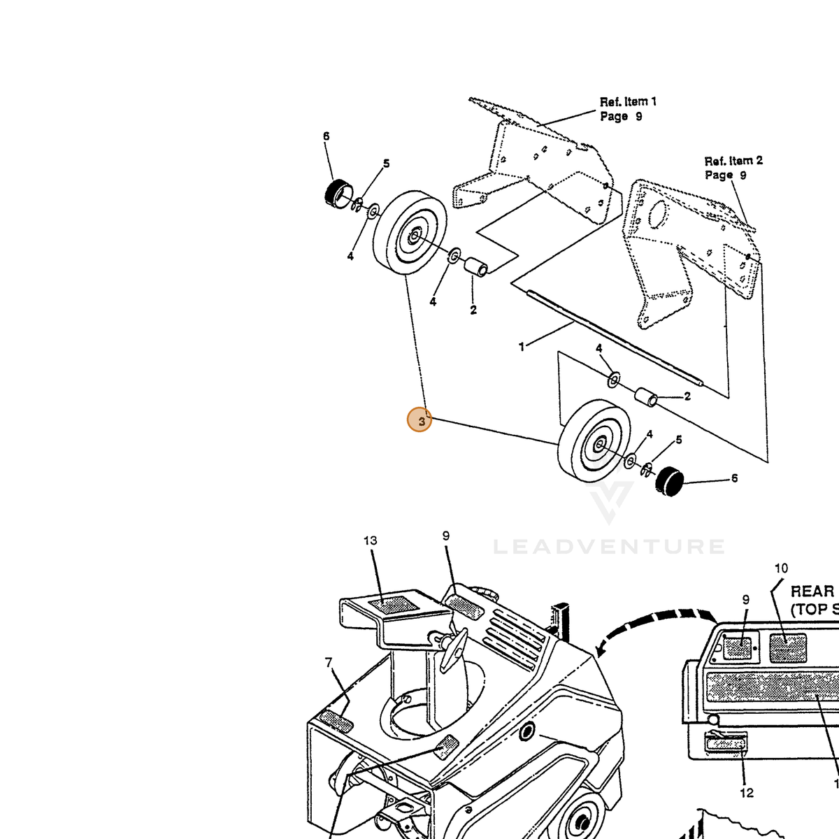 ECHO part 14325016 — IPL diagram snippet (6x zoom, amber highlight)