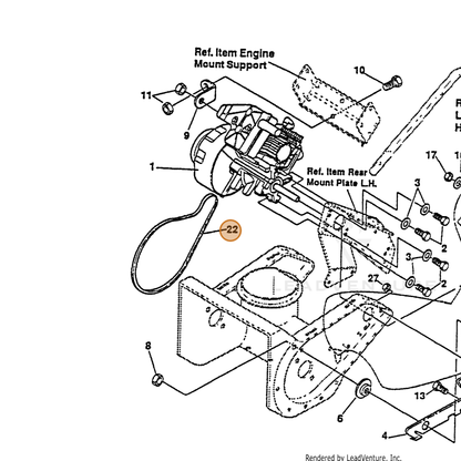 ECHO part 14325891 — IPL diagram snippet (6x zoom, amber highlight)