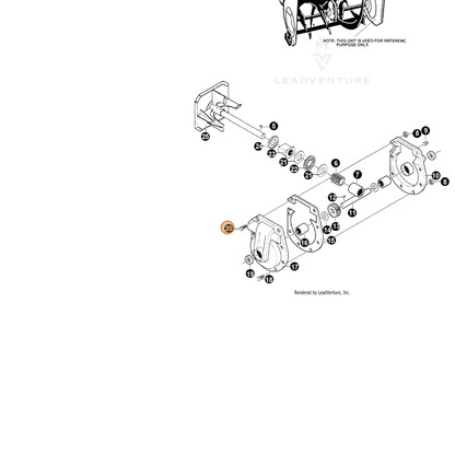 ECHO part 14330434 — IPL diagram snippet (6x zoom, amber highlight)