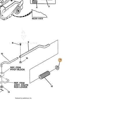 ECHO part 14331532 — IPL diagram snippet (6x zoom, amber highlight)