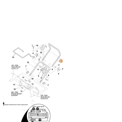 ECHO part 14337408 — IPL diagram snippet (6x zoom, amber highlight)