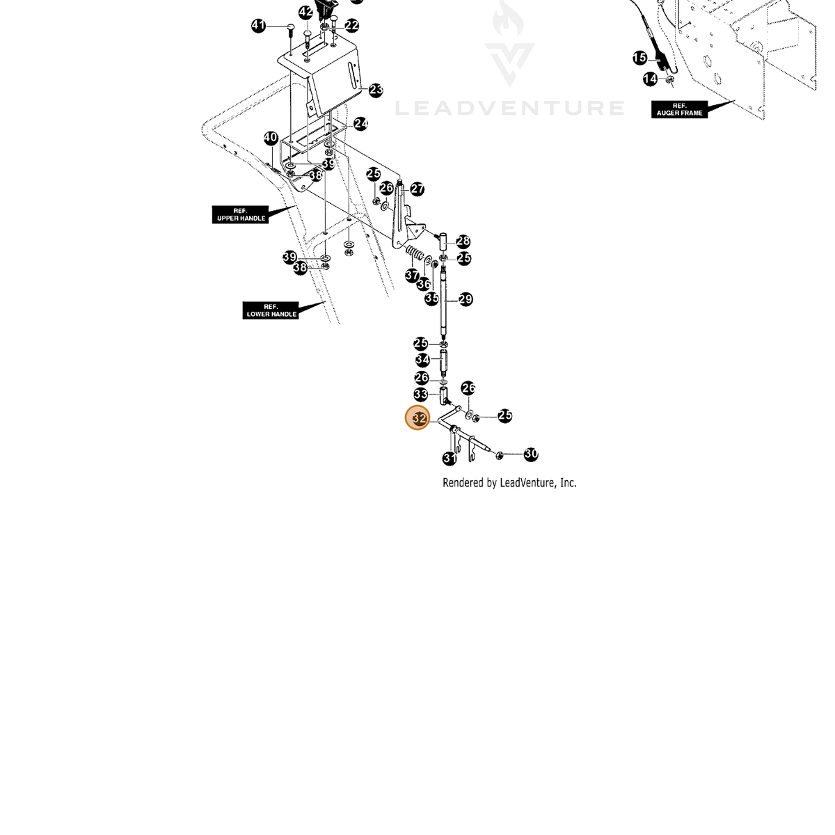 ECHO part 14337436 — IPL diagram snippet (6x zoom, amber highlight)