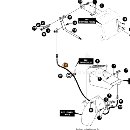 ECHO part 14339496 — IPL diagram snippet (6x zoom, amber highlight)