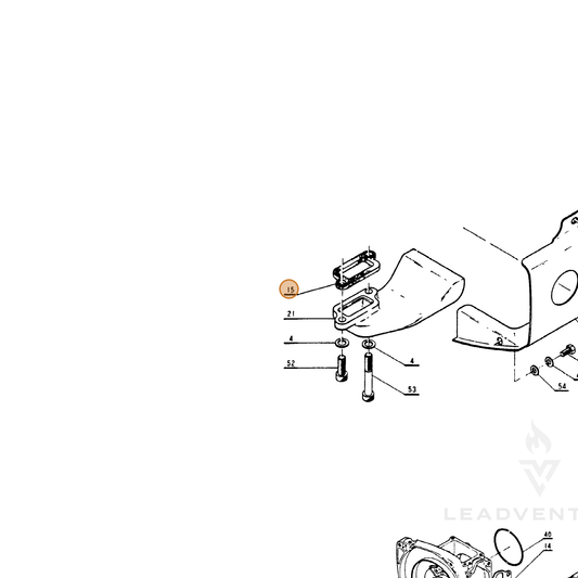 ECHO part 14551000231 — IPL diagram snippet (6x zoom, amber highlight)