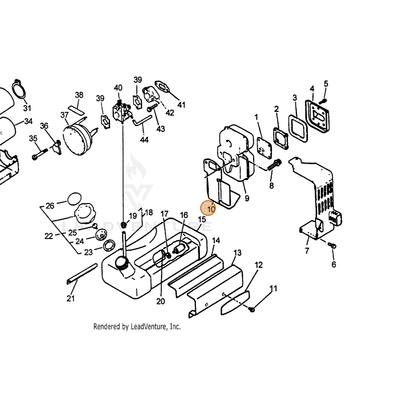 ECHO part 14551002261 — IPL diagram snippet (6x zoom, amber highlight)