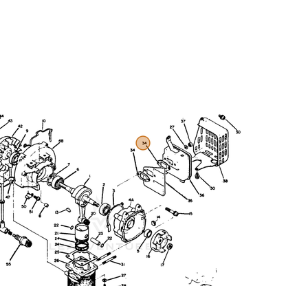 ECHO part 14551005731 — IPL diagram snippet (6x zoom, amber highlight)
