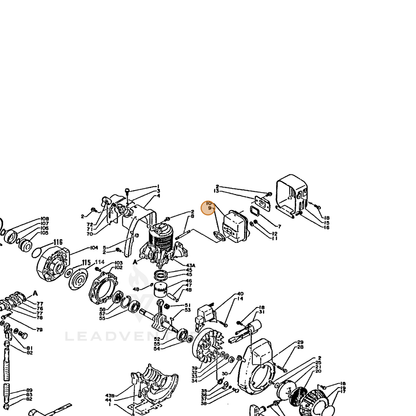ECHO part 14551008021 — IPL diagram snippet (6x zoom, amber highlight)