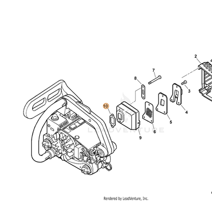 ECHO part 14551013931 — IPL diagram snippet (6x zoom, amber highlight)
