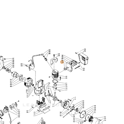ECHO part 14551021931 — IPL diagram snippet (6x zoom, amber highlight)