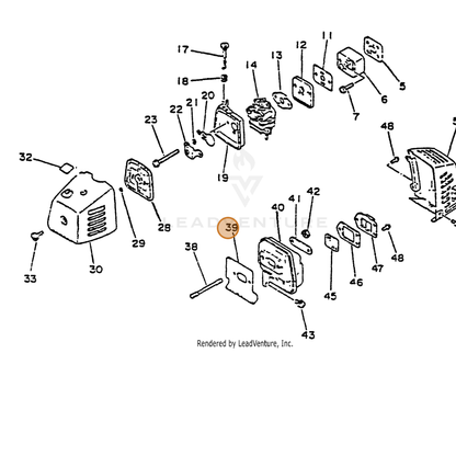 ECHO part 14551022331 — IPL diagram snippet (6x zoom, amber highlight)