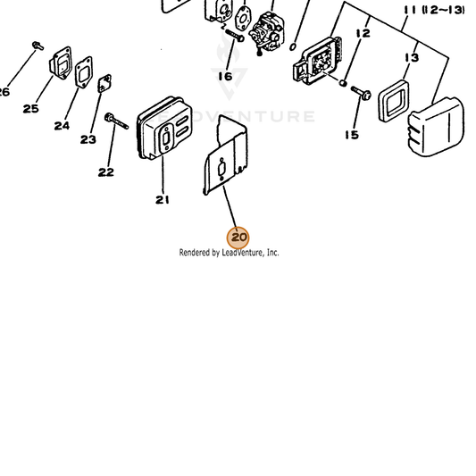 ECHO part 14551044331 — IPL diagram snippet (6x zoom, amber highlight)