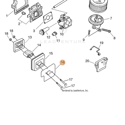 ECHO part 14551060930 — IPL diagram snippet (6x zoom, amber highlight)