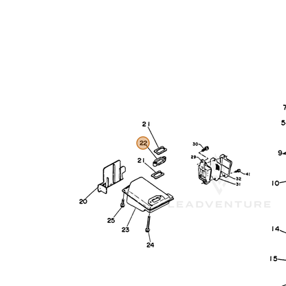 ECHO part 14551115230 — IPL diagram snippet (6x zoom, amber highlight)