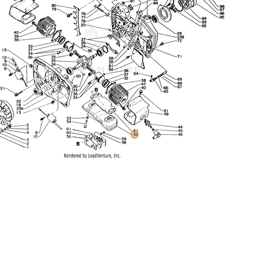 ECHO part 14560516131 — IPL diagram snippet (6x zoom, amber highlight)