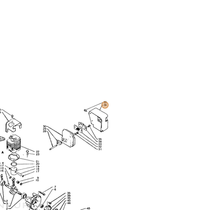 ECHO part 14562106520 — IPL diagram snippet (6x zoom, amber highlight)