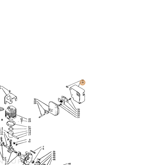 ECHO part 14562106520 — IPL diagram snippet (6x zoom, amber highlight)