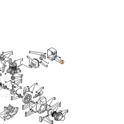 ECHO part 14562110510 — IPL diagram snippet (6x zoom, amber highlight)