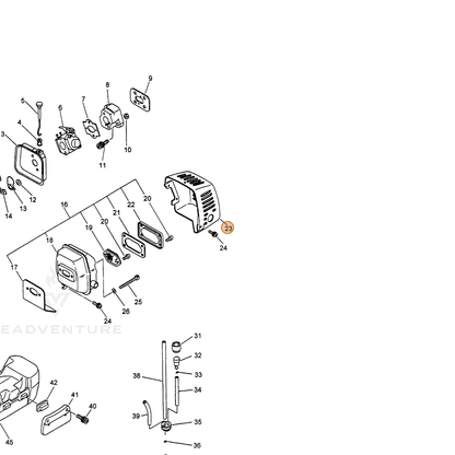ECHO part 14562155730 — IPL diagram snippet (6x zoom, amber highlight)
