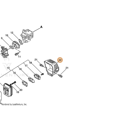 ECHO part 14562157731 — IPL diagram snippet (6x zoom, amber highlight)