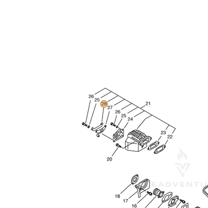 ECHO part 14564216431 — IPL diagram snippet (6x zoom, amber highlight)
