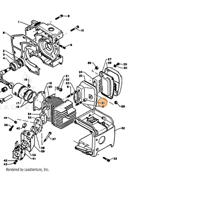 ECHO part 14566603730 — IPL diagram snippet (6x zoom, amber highlight)