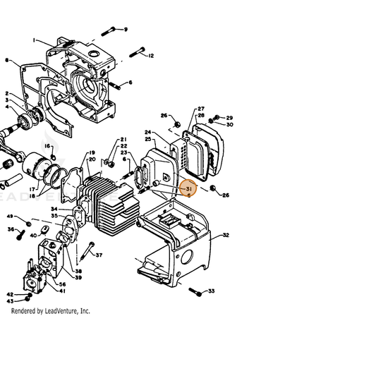 ECHO part 14566603730 — IPL diagram snippet (6x zoom, amber highlight)