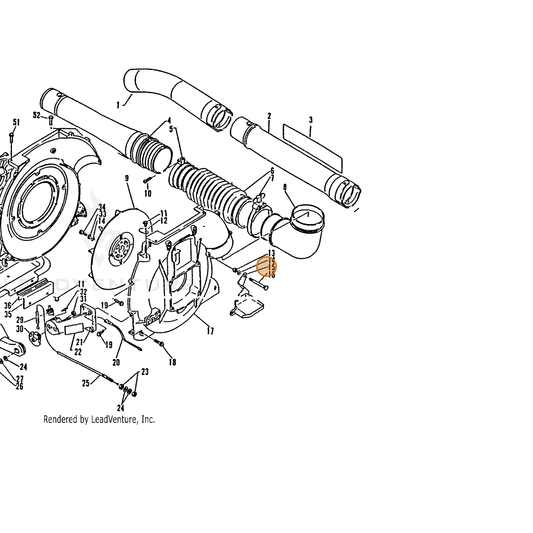 ECHO part 14570500761 — IPL diagram snippet (6x zoom, amber highlight)