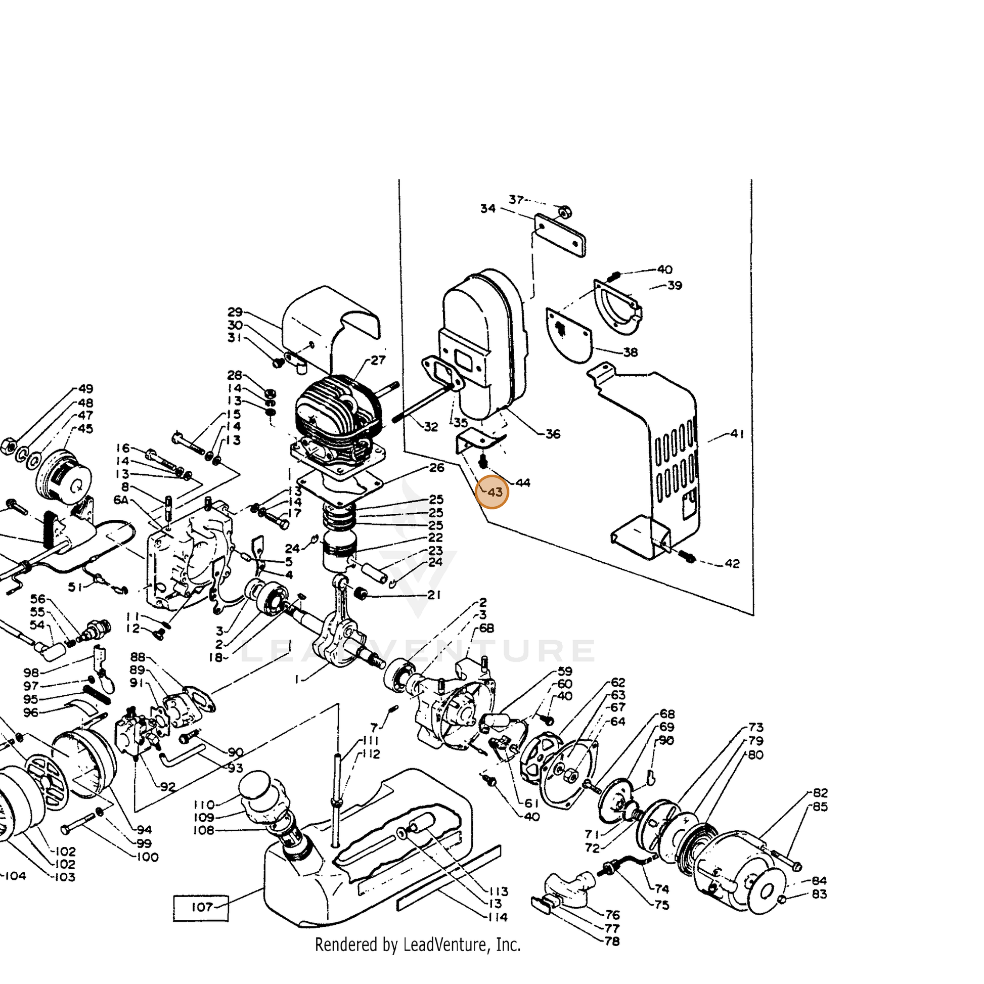 ECHO part 14571100760 — IPL diagram snippet (6x zoom, amber highlight)