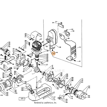ECHO part 14571100760 — IPL diagram snippet (6x zoom, amber highlight)