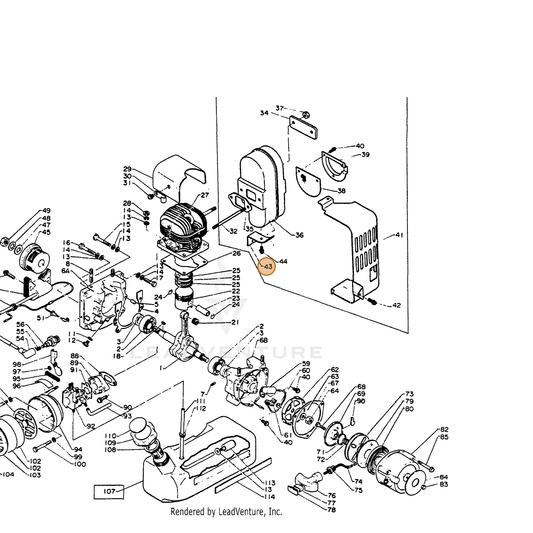 ECHO part 14571100760 — IPL diagram snippet (6x zoom, amber highlight)