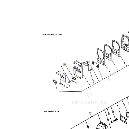 ECHO part 14571109560 — IPL diagram snippet (6x zoom, amber highlight)