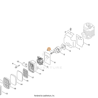 ECHO part 14571214730 — IPL diagram snippet (6x zoom, amber highlight)