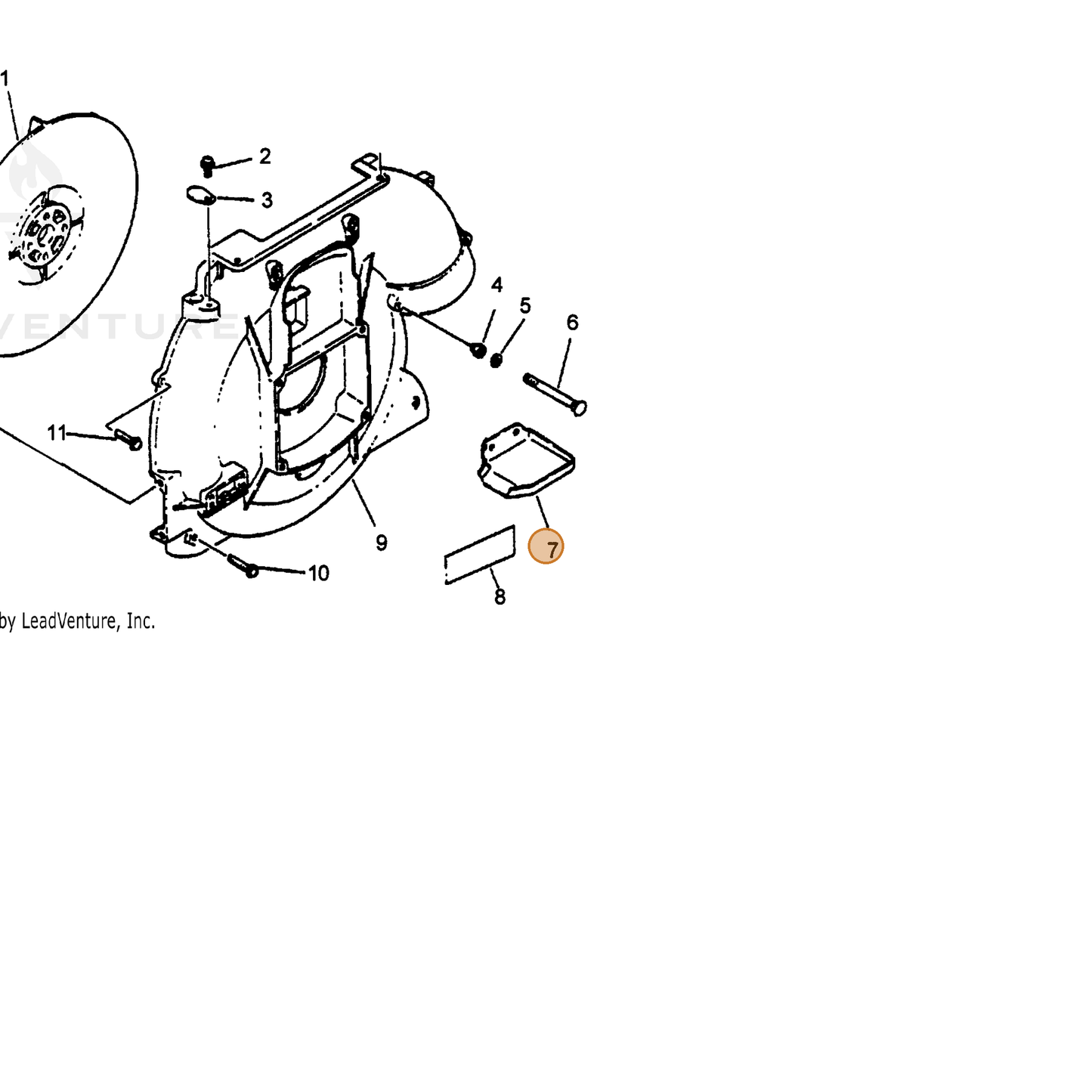 ECHO part 14571502260 — IPL diagram snippet (6x zoom, amber highlight)