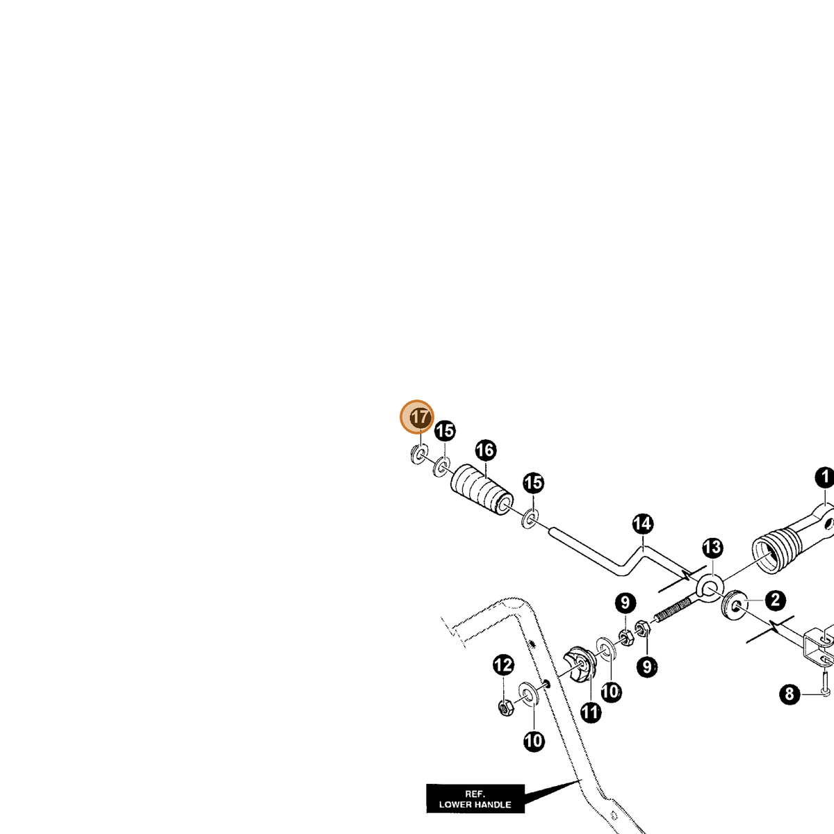 ECHO part 14578159 — IPL diagram snippet (6x zoom, amber highlight)