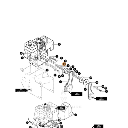 ECHO part 14579855 — IPL diagram snippet (6x zoom, amber highlight)