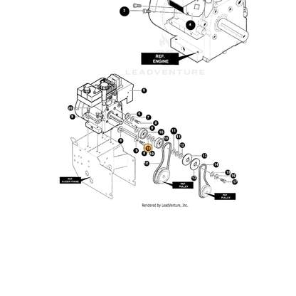 ECHO part 14579861 — IPL diagram snippet (6x zoom, amber highlight)
