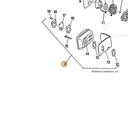 ECHO part 14580005162 — IPL diagram snippet (6x zoom, amber highlight)