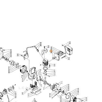 ECHO part 14580606320 — IPL diagram snippet (6x zoom, amber highlight)