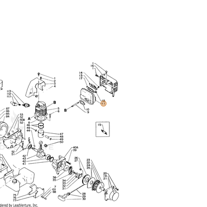 ECHO part 14580606720 — IPL diagram snippet (6x zoom, amber highlight)