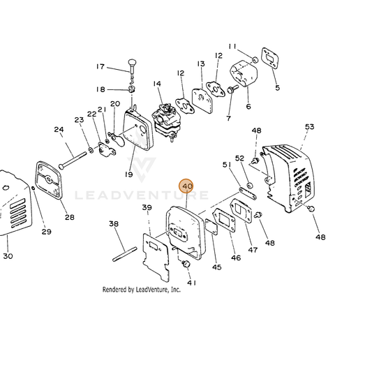 ECHO part 14580640630 — IPL diagram snippet (6x zoom, amber highlight)