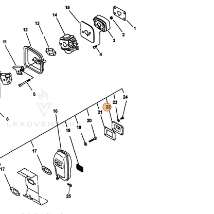 ECHO part 14580909660 — IPL diagram snippet (6x zoom, amber highlight)