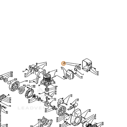 ECHO part 14580910510 — IPL diagram snippet (6x zoom, amber highlight)
