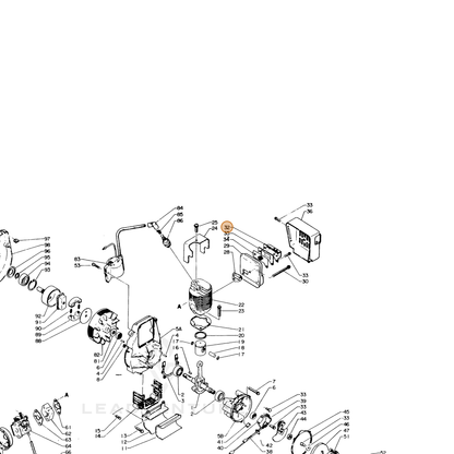 ECHO part 14580921930 — IPL diagram snippet (6x zoom, amber highlight)