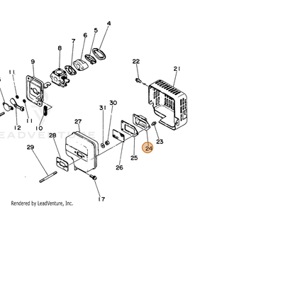 ECHO part 14580922730 — IPL diagram snippet (6x zoom, amber highlight)