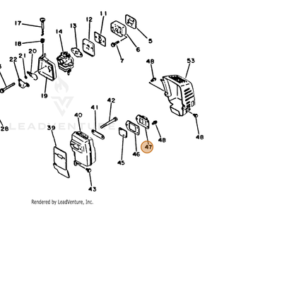 ECHO part 14580941030 — IPL diagram snippet (6x zoom, amber highlight)