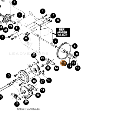 ECHO part 14580965 — IPL diagram snippet (6x zoom, amber highlight)
