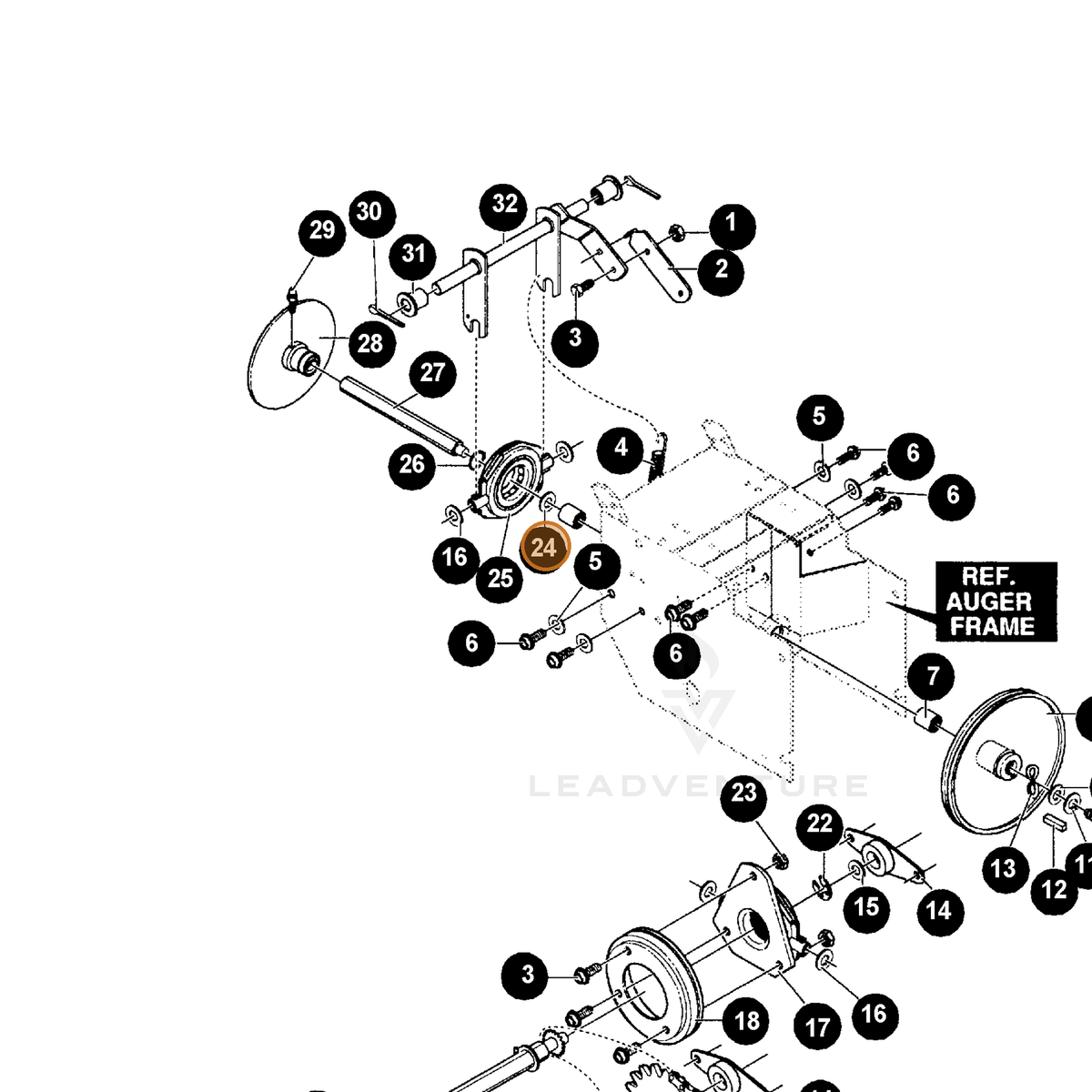 ECHO part 14580969 — IPL diagram snippet (6x zoom, amber highlight)